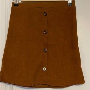 Brown Button-Up Skirt